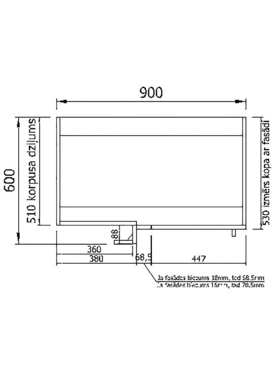 Grīdas stūra skapis
