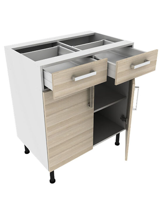 Grīdas skapis ar atviktnēm un durvīm