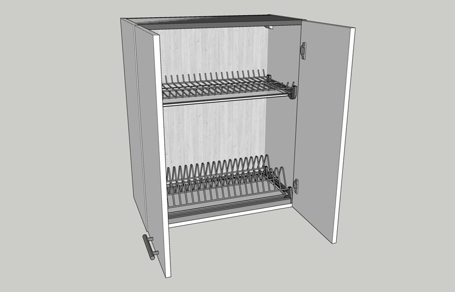 Virtuves skapītis ar žāvēšanas mehānismu un vienu plauktu 500 x 320 x 920 mm